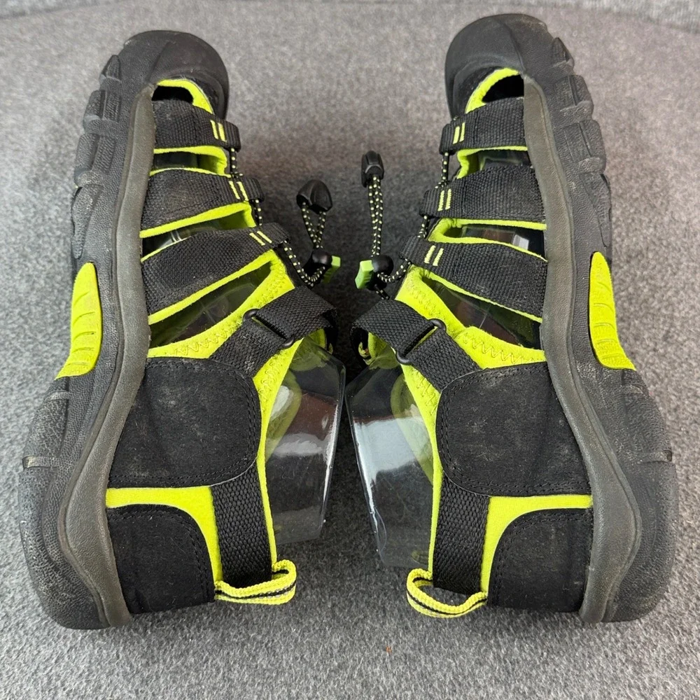 KEEN Newport H2 Sandals Size 7 Black Lime Green Washable Hiking Water Shoes